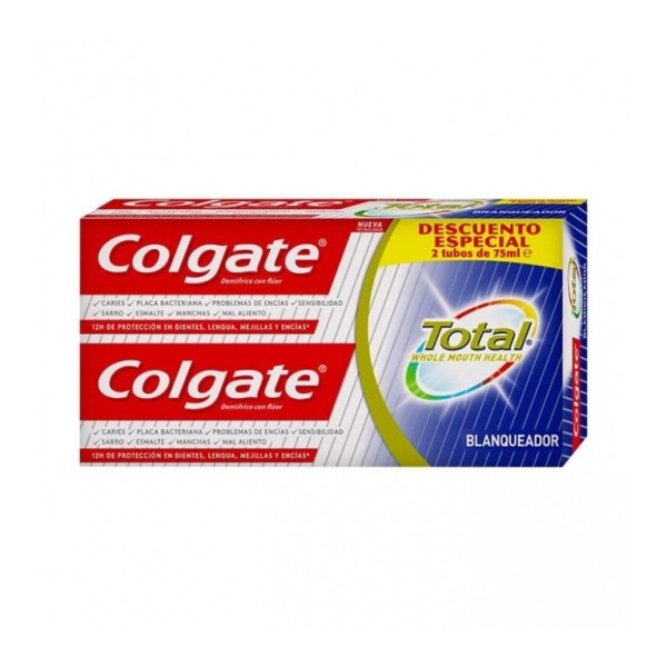 Colgate dentífrico Total Blanqueador 2 x 75 ml